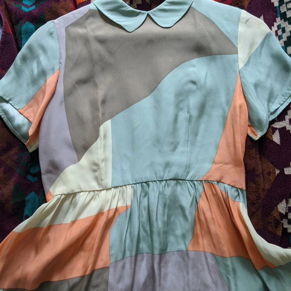 Dusen Dusen Jane Collar Maps dress Size 2 - Picture 6 of 12